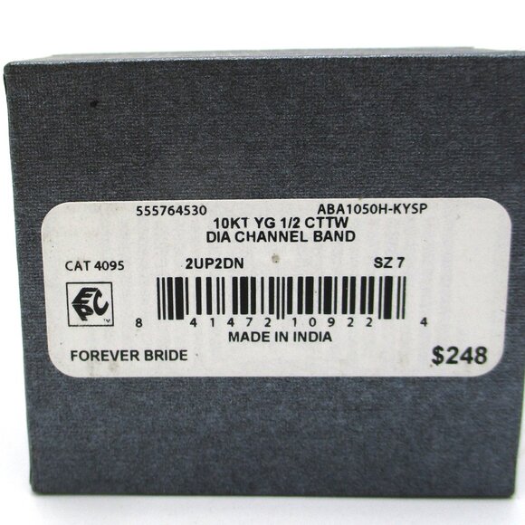 FOREVER BRIDE 10 KT Gold Diamond Anniversary Band SZ 7 - Picture 6 of 6